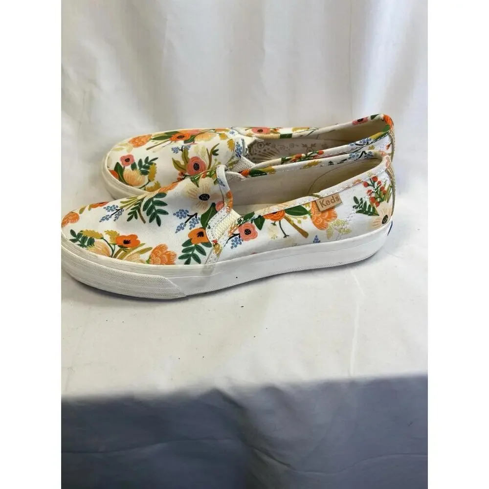 Keds Rifle Paper Company Juliet Slip Ons Size 6 WUC Floral - Picture 8 of 9